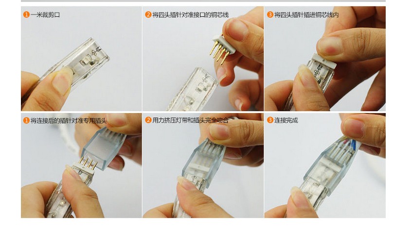 cutting_install_110V_SMD_5050_RGB_LED_Strip_Light