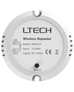 Ltech 5V~24VDC RF 2.4GHz EBOX-AP Wireless Repeater Led Controller