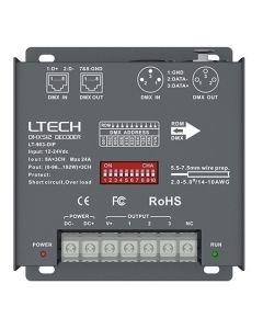 Ltech LT-903-DIP 8A 3CH 24A DMX512 Decoder DC 12-24V Input