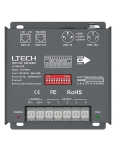 Ltech 4CH CV DMX Decoder LT-904-DIP DC12-24V CV DMX512 Decoder